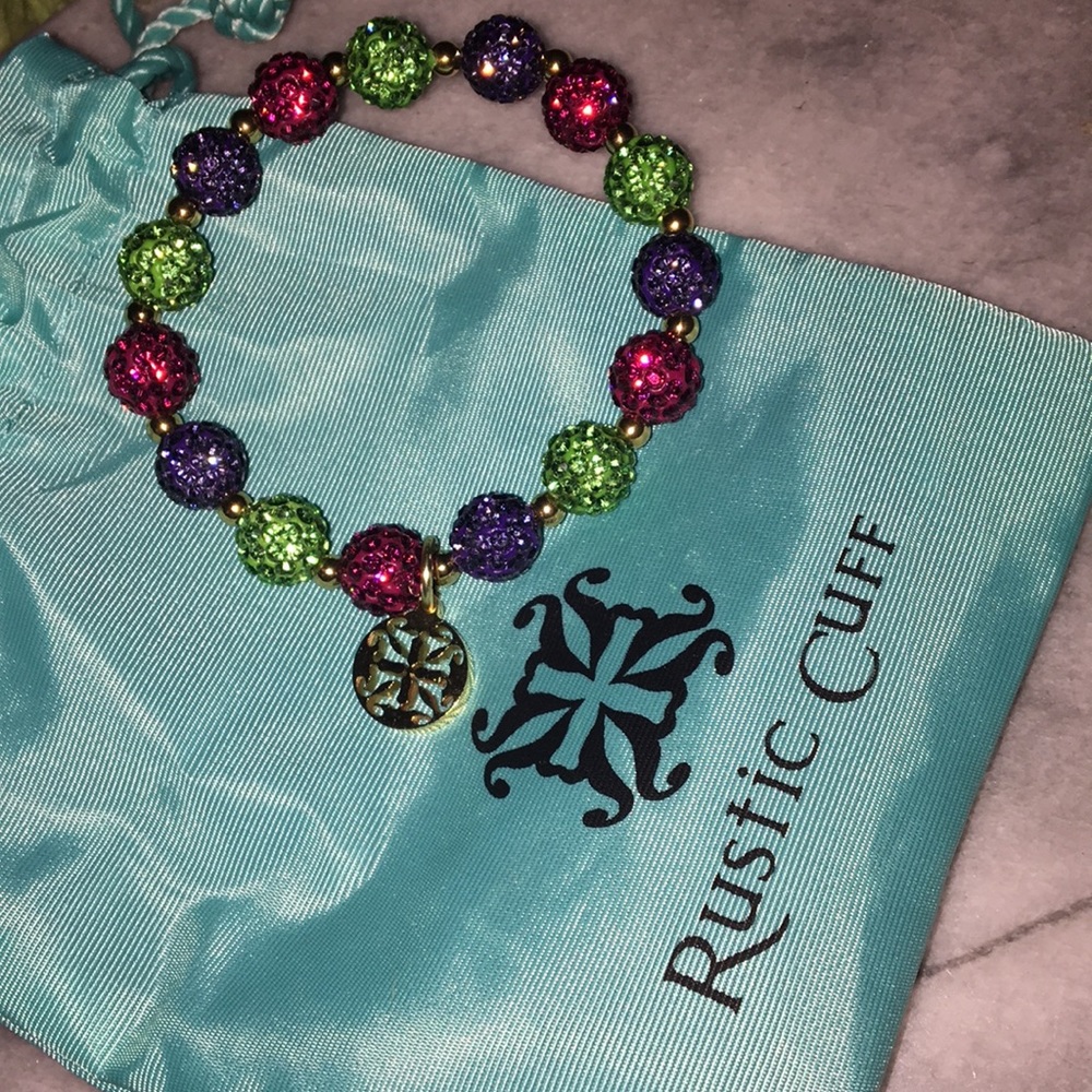 Rustic cuff multicolor bracelet || never used!